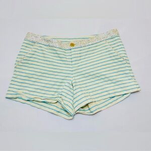 Lilly Pulitzer Callahan Shorts Size 12 Stripes Metallic Pockets Preppy Coastal